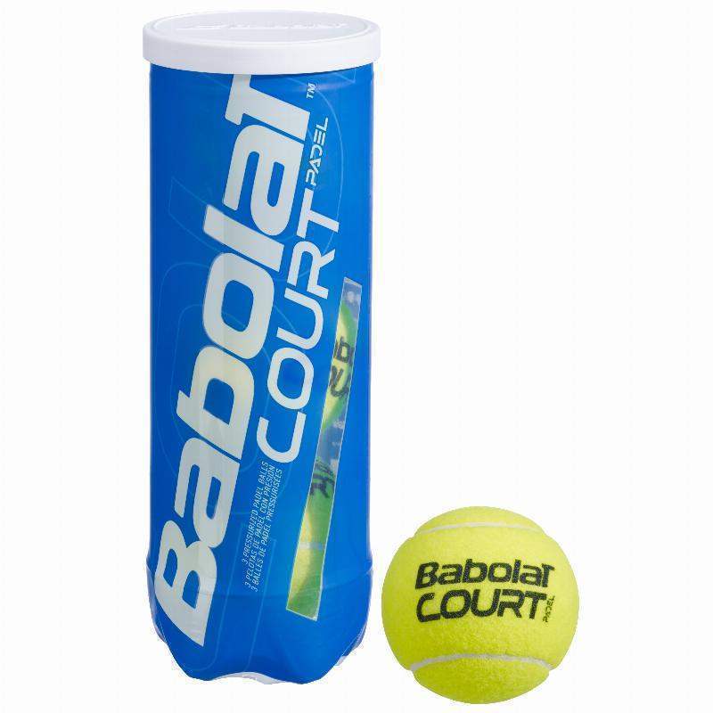 Bote de 3 Pelotas Babolat Court Padel Pádel Élite