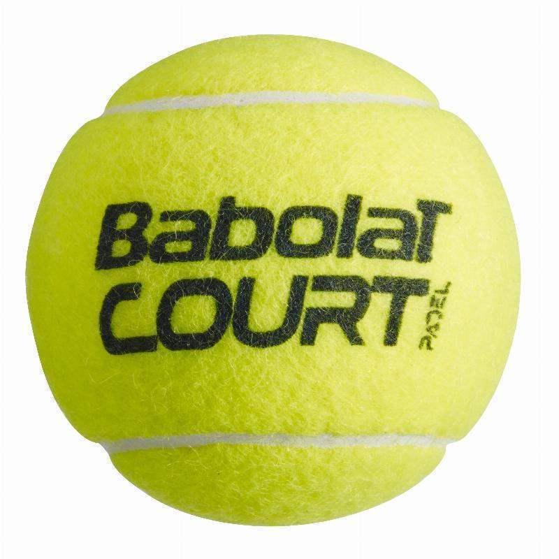 Bote de 3 Pelotas Babolat Court Padel Pádel Élite