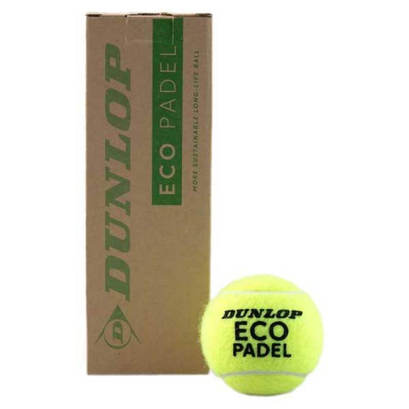 Bote de 3 Pelotas Dunlop Eco padel Pádel Élite