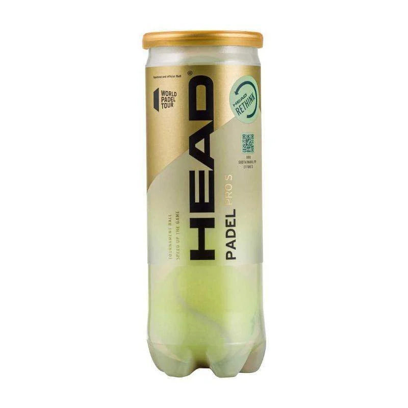 Bote de 3 Pelotas Head Padel Pro S Pádel Élite