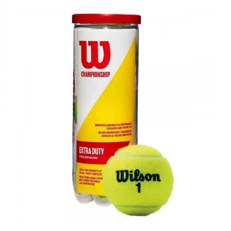 Bote de 3 Pelotas Wilson Championship Extra Duty Pádel Élite