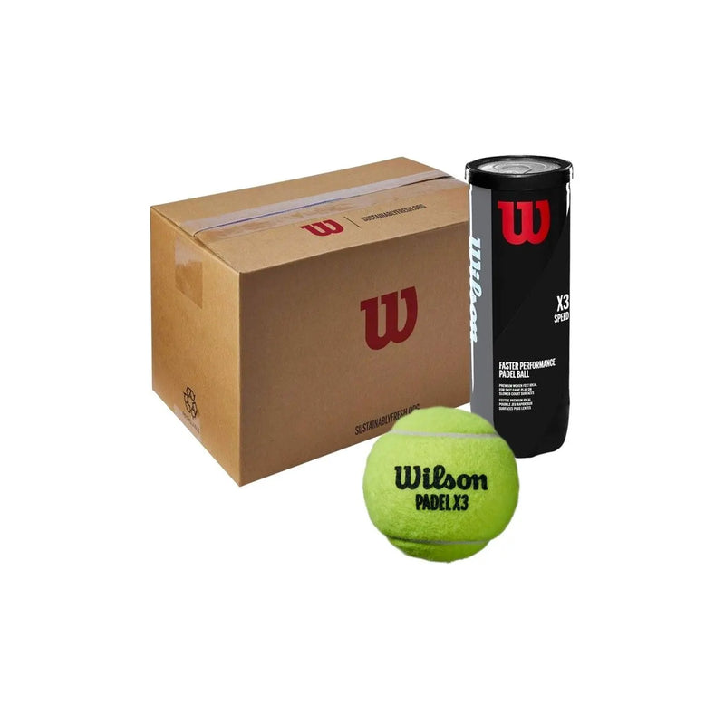 CAJÓN 24 BOTES WILSON PADEL X3 SPEED BALL - Padel Shop