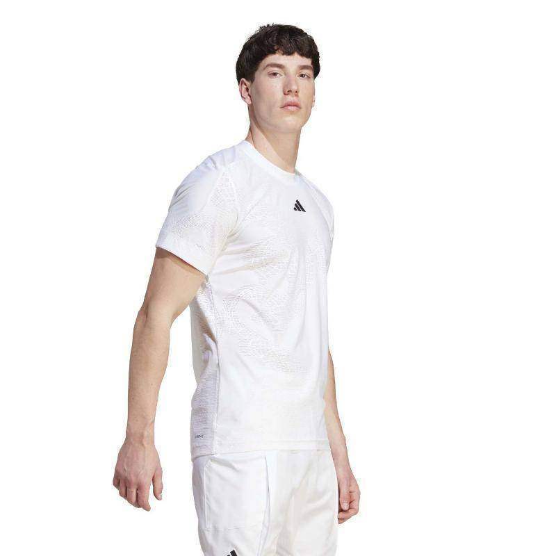 Camiseta Adidas Aeroready Freelift Pro Blanco Pádel Élite