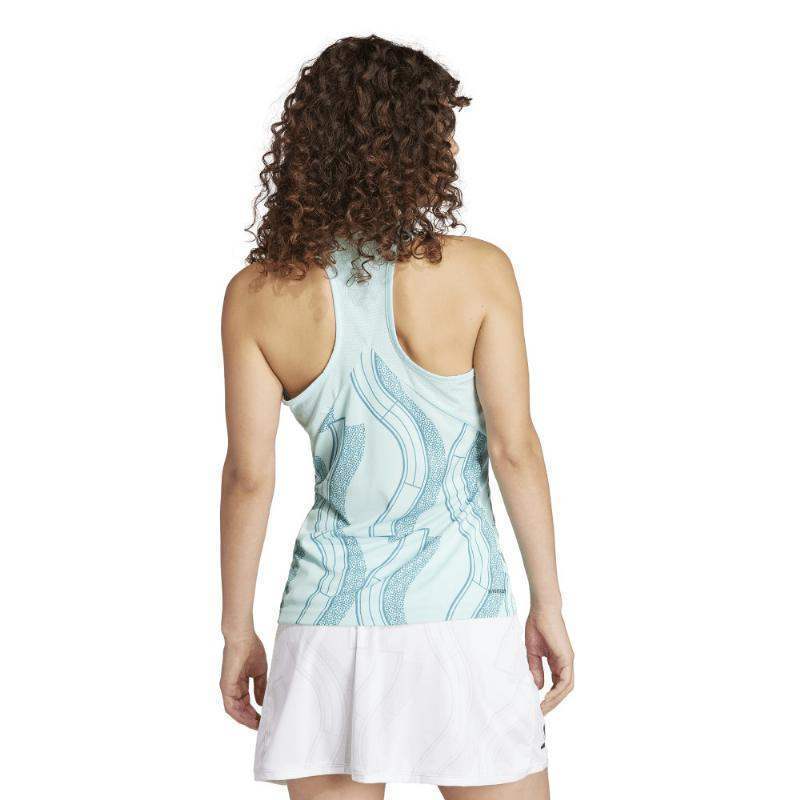 Camiseta Adidas Club Graphic Aqua Mujer Pádel Élite