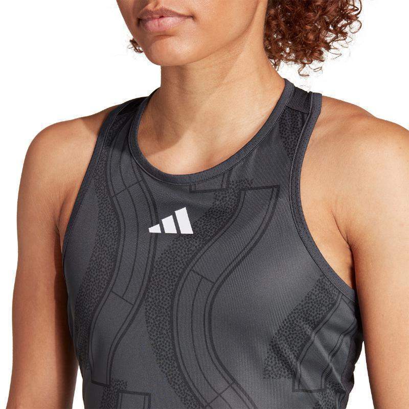 Camiseta Adidas Club Graphic Negro Carbon Mujer Pádel Élite