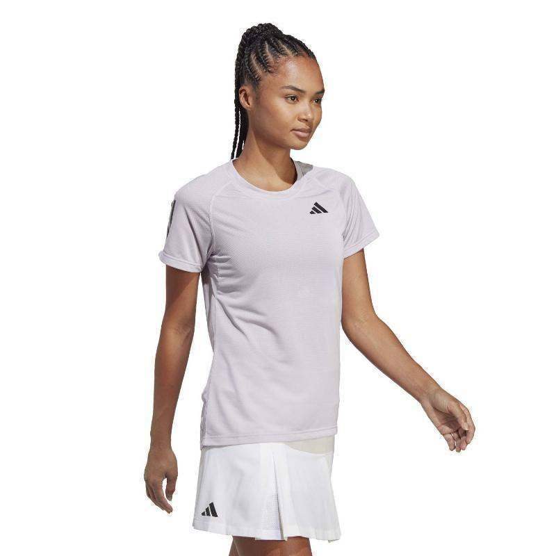 Camiseta Adidas Club Lavanda Negro Mujer Pádel Élite