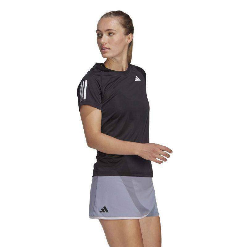 Camiseta Adidas Club Negro Blanco Mujer Pádel Élite