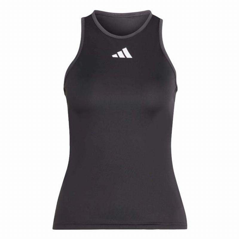 Camiseta Adidas Club Negro Gris Mujer Pádel Élite