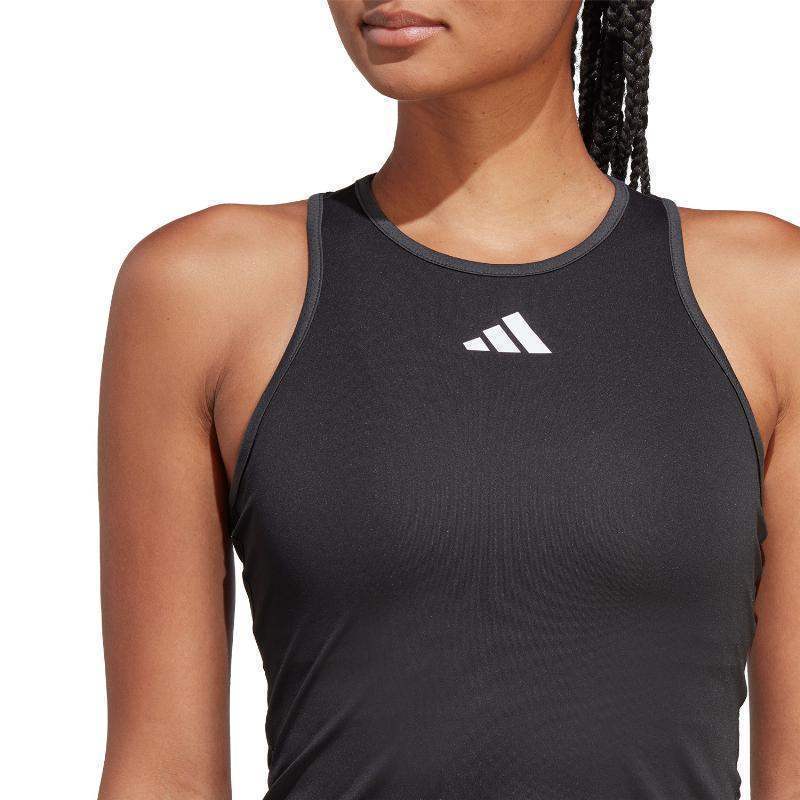 Camiseta Adidas Club Negro Gris Mujer Pádel Élite