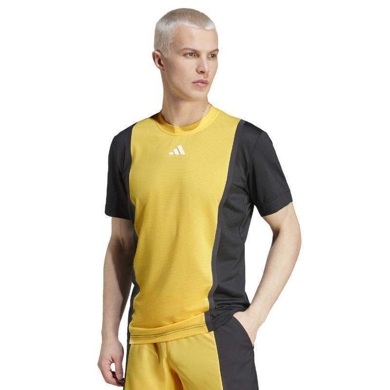 Camiseta Adidas Freelift Pro Amarillo Negro Pádel Élite