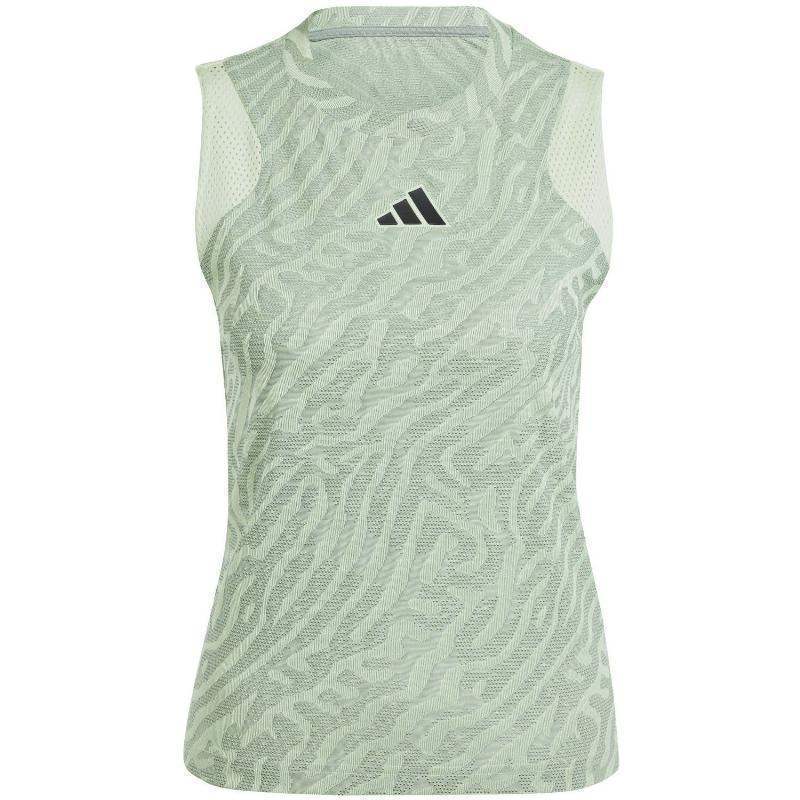 Camiseta Adidas Match Pro Verde Gris Mujer Pádel Élite