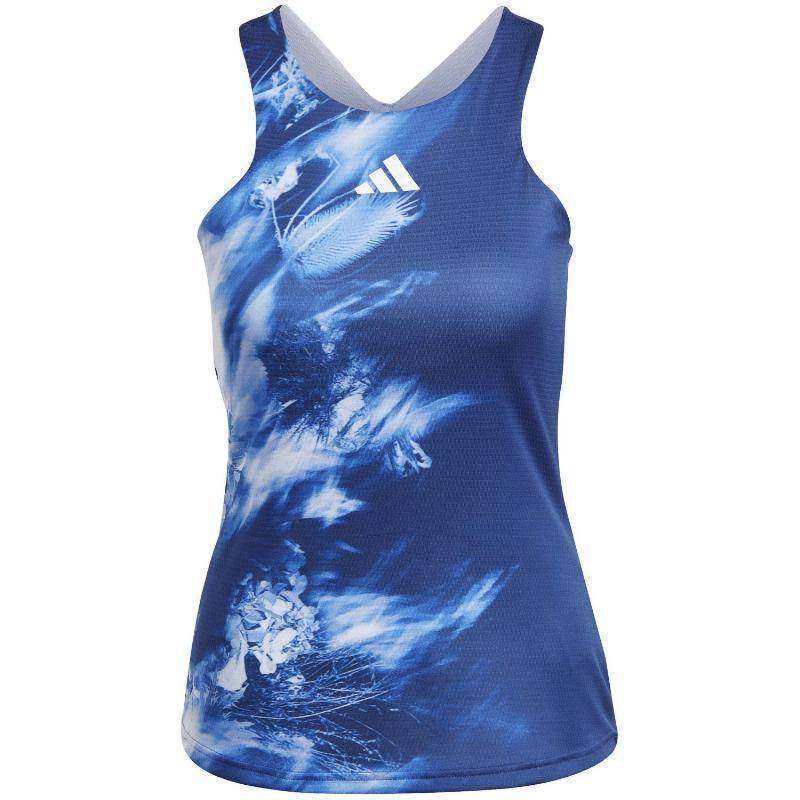 Camiseta Adidas Melbourne Azul Blanco Pádel Élite