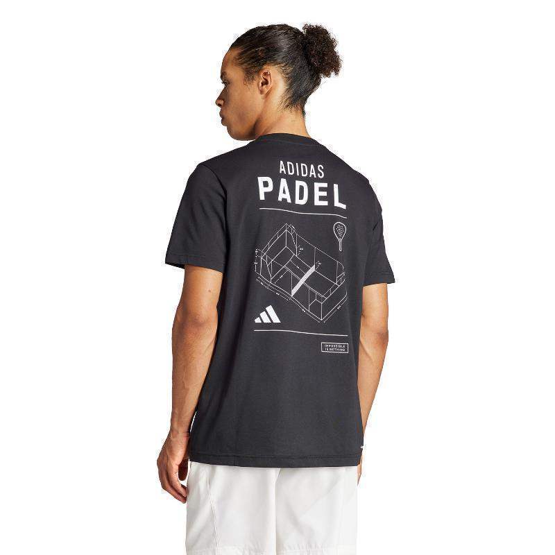 Camiseta Adidas Padel Category Graphic Negro Pádel Élite