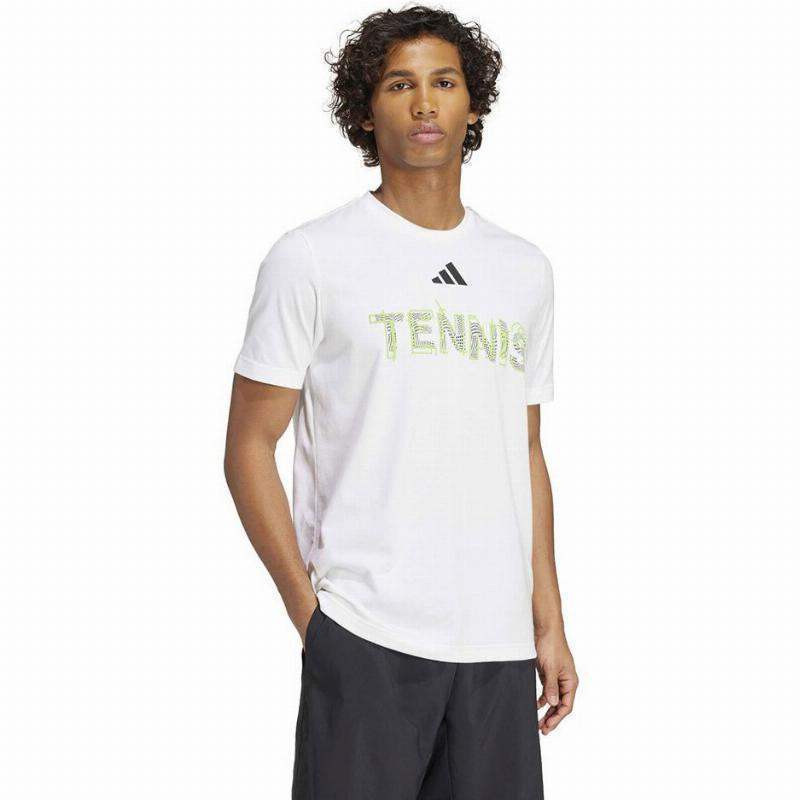 Camiseta Adidas Tennis Graphic Blanco Pádel Élite