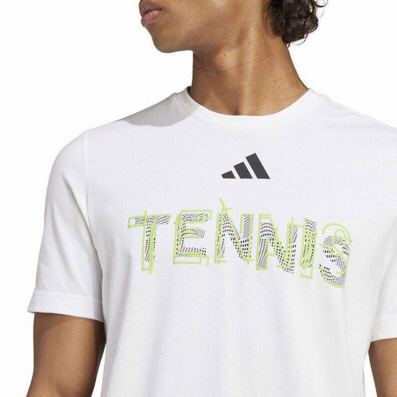 Camiseta Adidas Tennis Graphic Blanco Pádel Élite