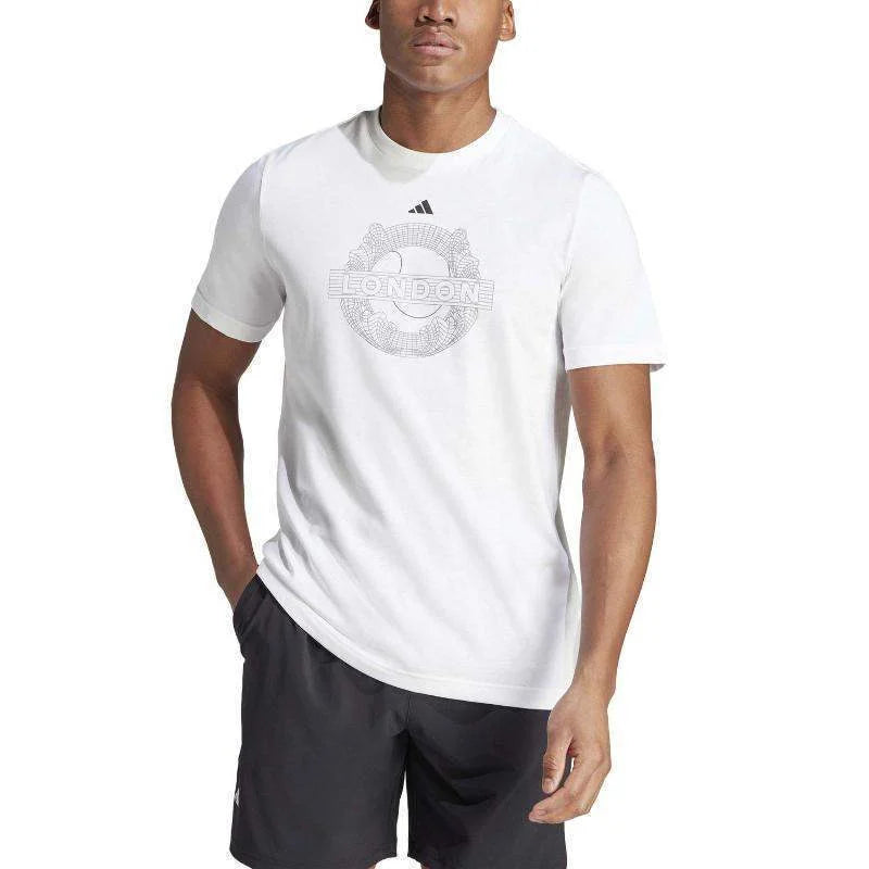 Camiseta Adidas Wimblendon TNS Blanco Pádel Élite