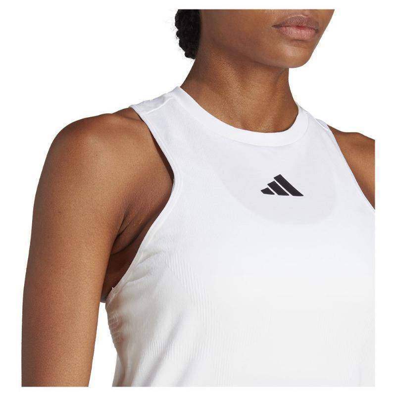 Camiseta Adidas Y-Tank Aeroready Pro Blanco Pádel Élite