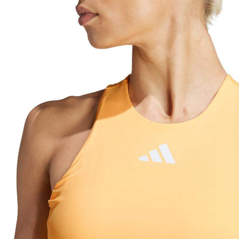 Camiseta Adidas Y-Tank Naranja Blanco Mujer Pádel Élite