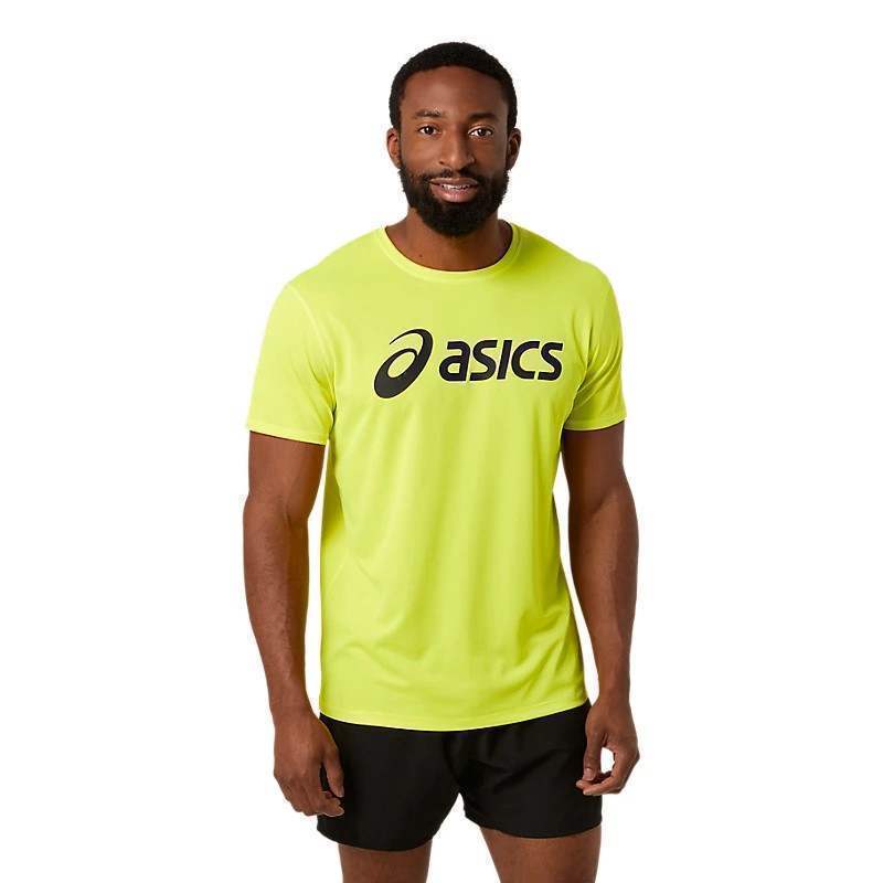 Camiseta Asics Core Amarillo Fluor Performance Negro Pádel Élite