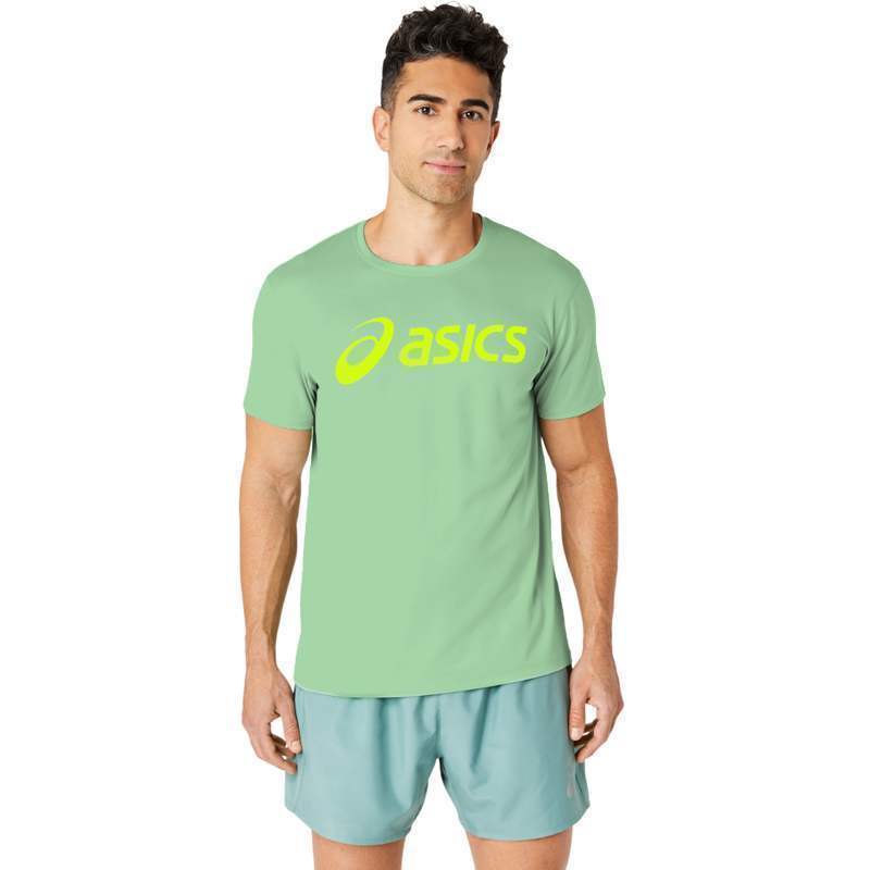 Camiseta Asics Core Celadon Claro Amarillo Fluor Pádel Élite