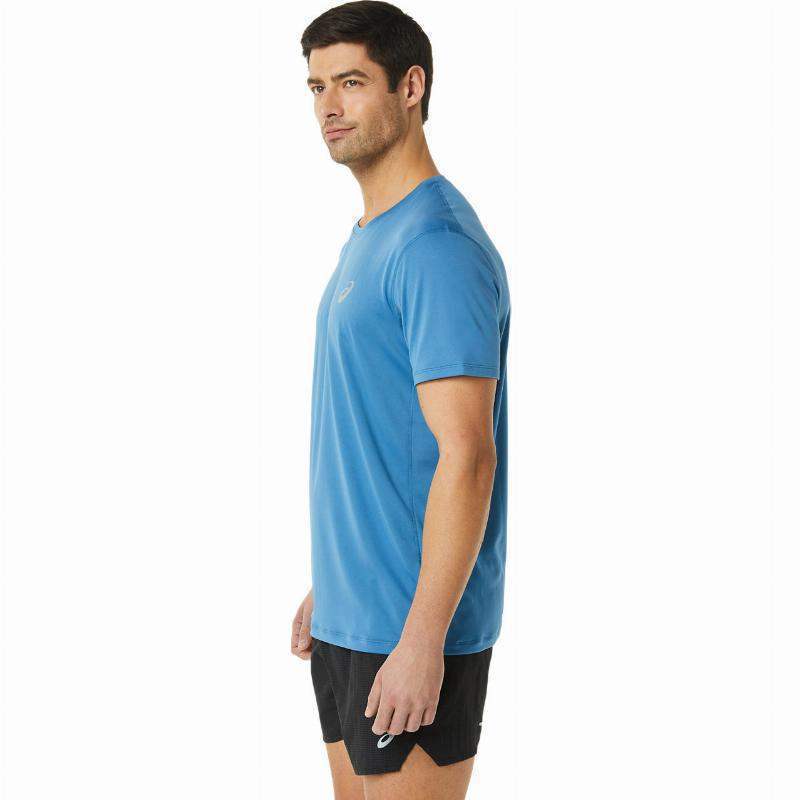 Camiseta Asics Core SS Top Azul Gris Pádel Élite