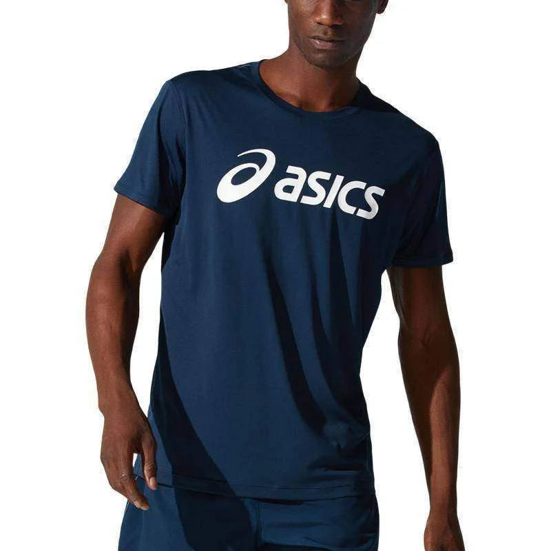 Camiseta Asics Core Top Logo Marino Blanco Pádel Élite