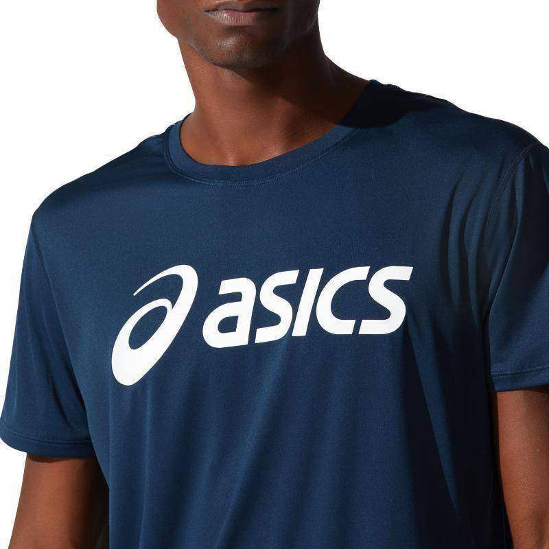 Camiseta Asics Core Top Logo Marino Blanco Pádel Élite