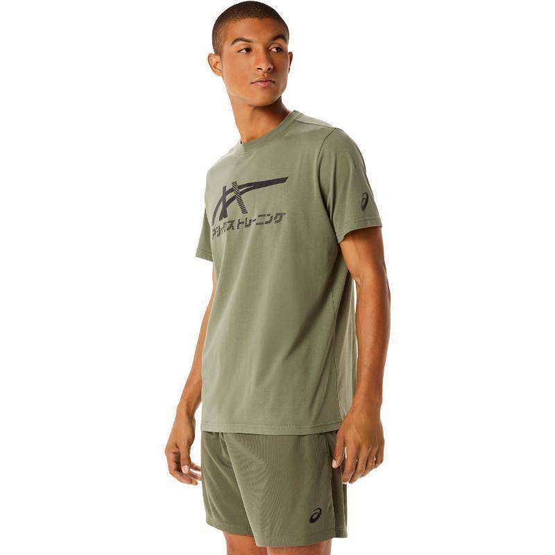 Camiseta Asics Tiger Verde Liquen Pádel Élite