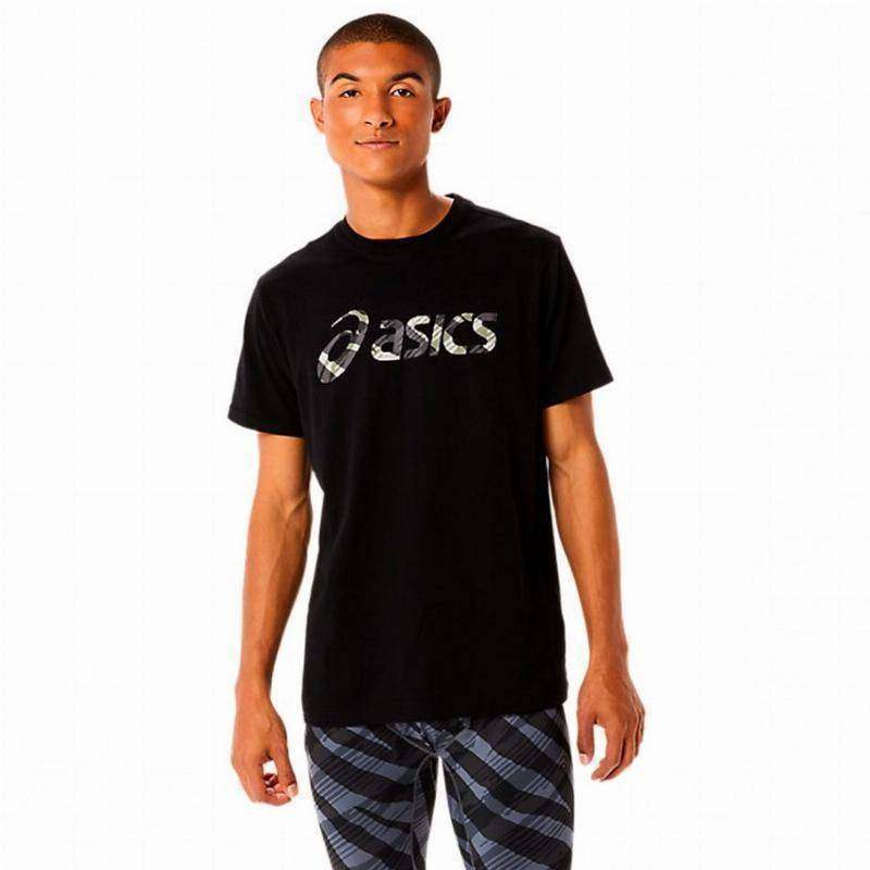 Camiseta Asics Wild Camo Negro Pádel Élite