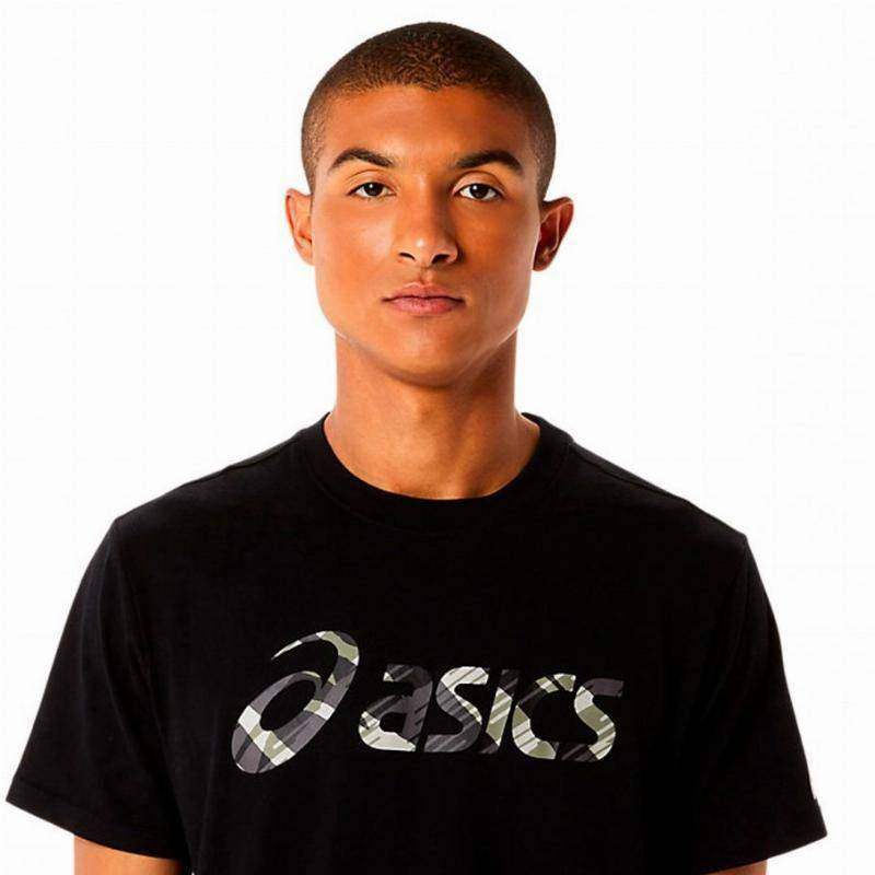 Camiseta Asics Wild Camo Negro Pádel Élite