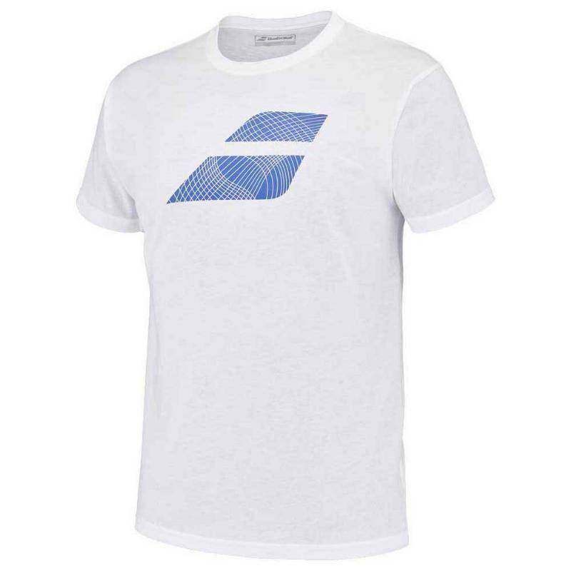 Camiseta Babolat Exercise Big Flag Blanco Jaspeado Pádel Élite