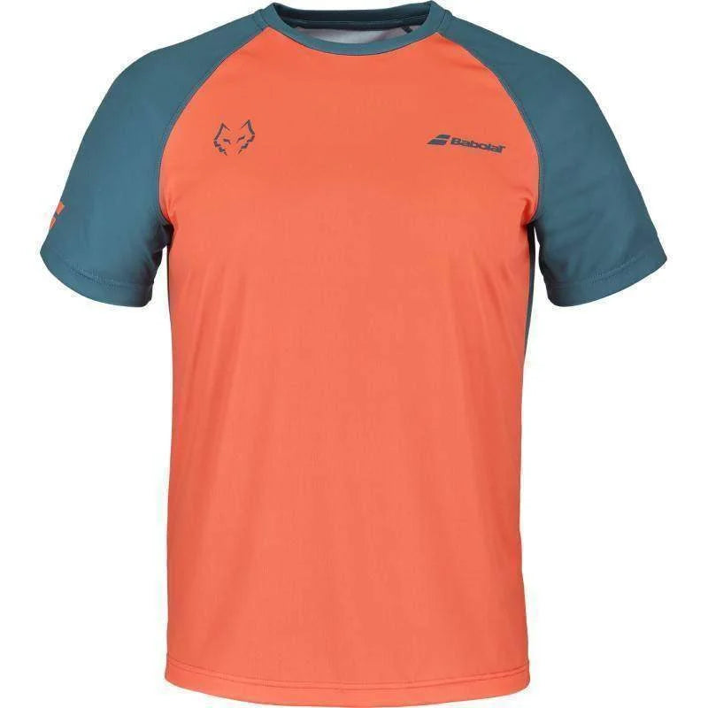 Camiseta Babolat Juan Lebron Naranja Azul Oscuro Pádel Élite