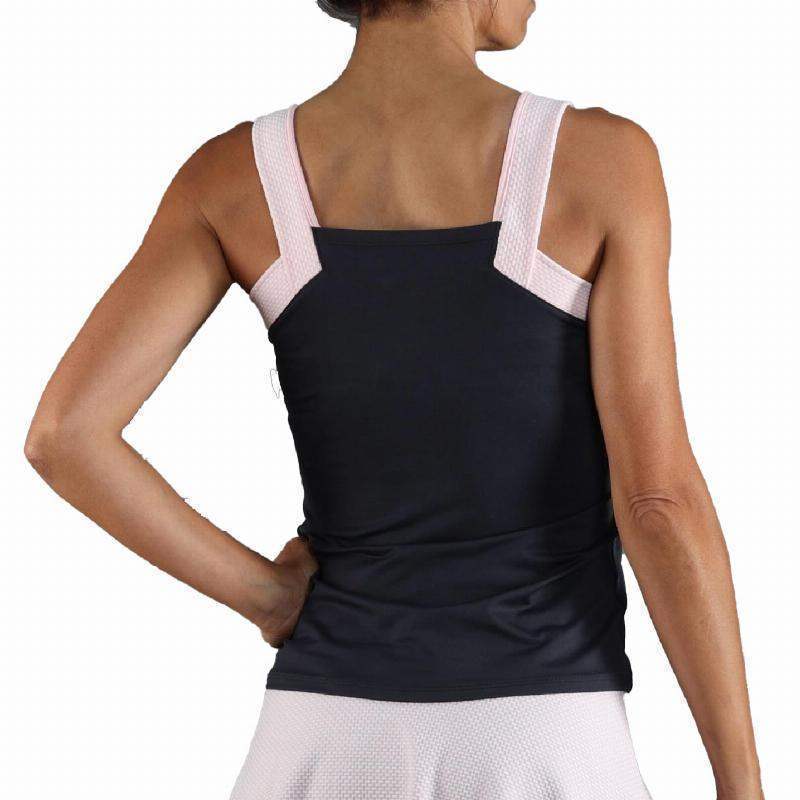 Camiseta Endless Breeze Negro Rosa Cristal Pádel Élite