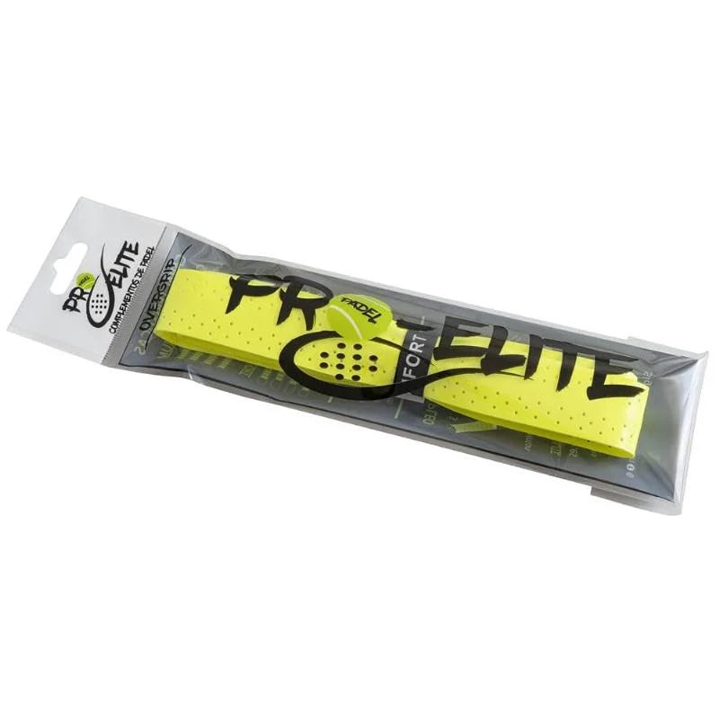 Grip Pro Elite Confort Eva Perforado Amarillo Fluor 1 Unidad Pádel Élite