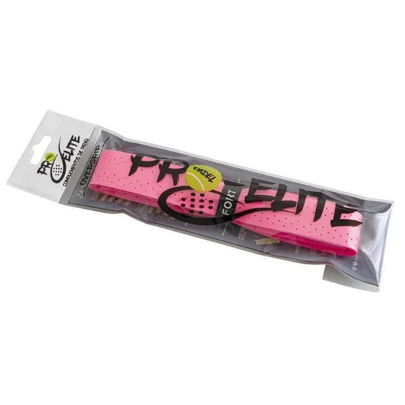 Grip Pro Elite Confort Eva Perforado Rosa Fluor 1 Unidad Pádel Élite