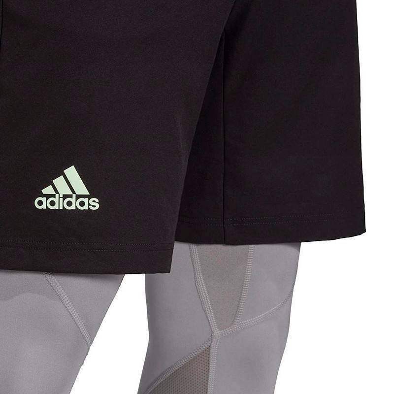 Mallas con Short Adidas Q4 Three F17 Negro Gris Pádel Élite