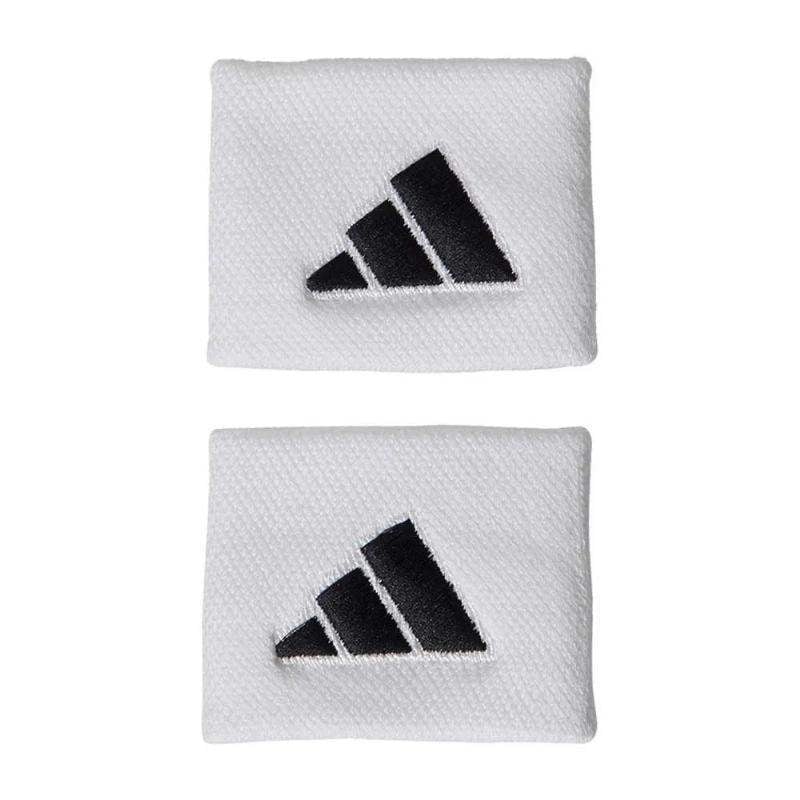 Muñequeras Adidas Cortas Blanco Negro 2 Unidades Pádel Élite