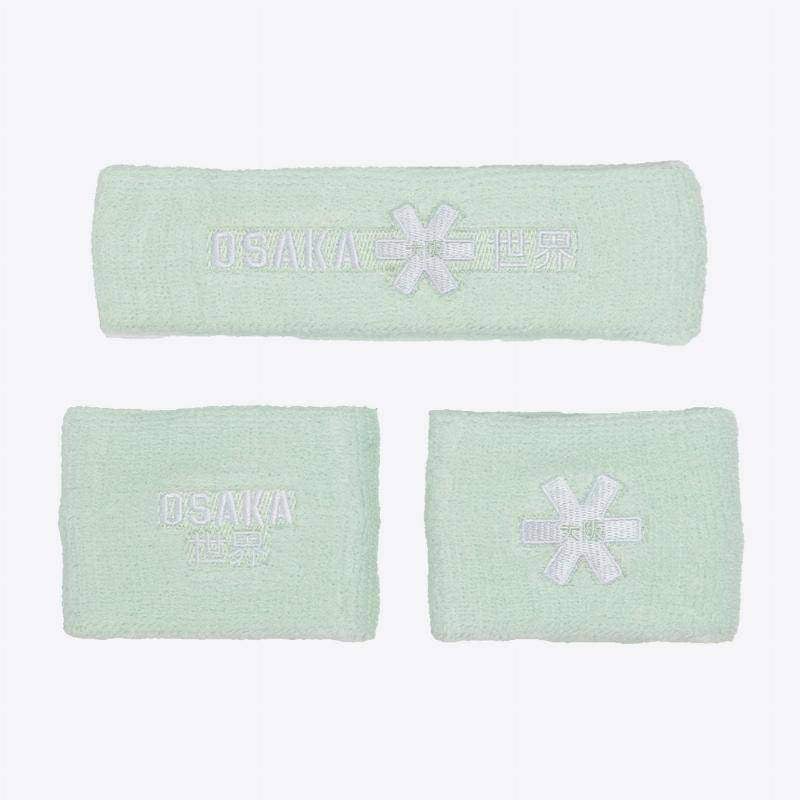 Muñequeras Osaka Set 2.0 Verde Crema 2 Unidades Pádel Élite