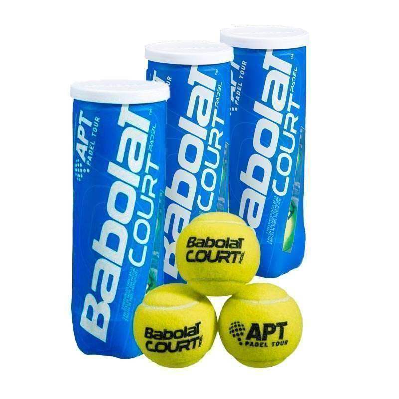 Pack 3 botes de Pelotas Babolat Court Padel Pádel Élite