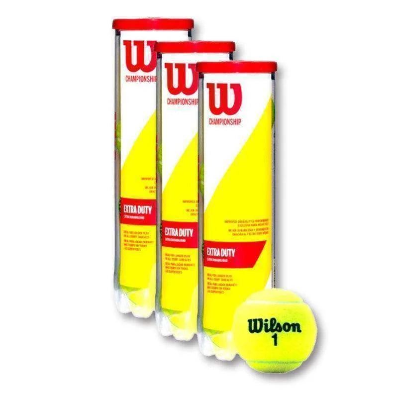 Pack de 3 Botes de 4 Pelotas Wilson Championship Extra Duty Pádel Élite