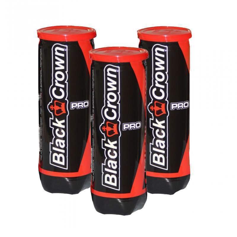 Pack de 3 Botes de Pelotas Black Crown Pádel Élite