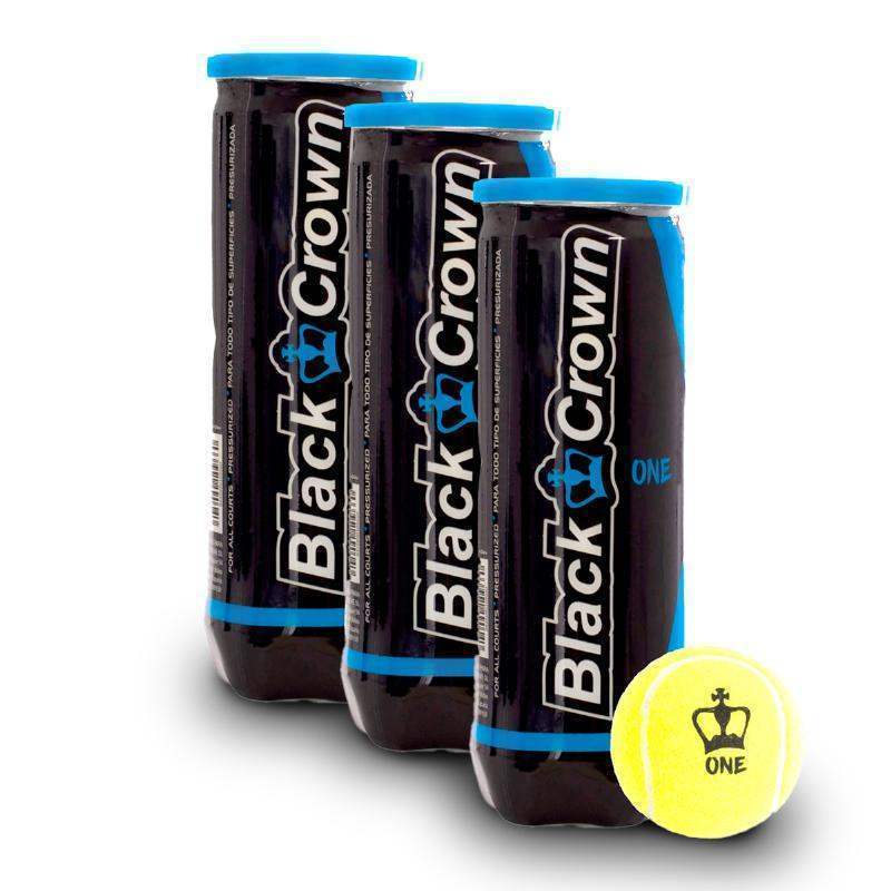 Pack de 3 Botes de Pelotas Black Crown One Pádel Élite