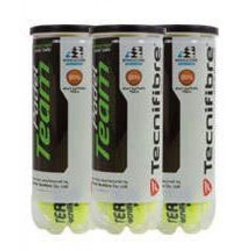 Pack de 3 Botes de Pelotas Tecnifibre Padel Team Pádel Élite