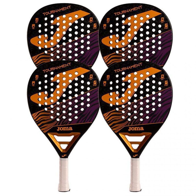 Pack Joma Tournament Negro Naranja Morado X4 | Joma Pádel Élite