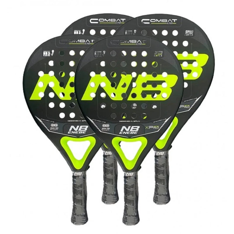 Pack Pala Enebe Combat Amarillo x4 Pádel Élite