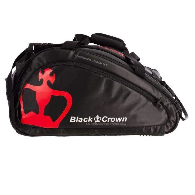 Paletero Black Crown Ultimate Pro 2.0 Negro Rojo Pádel Elite