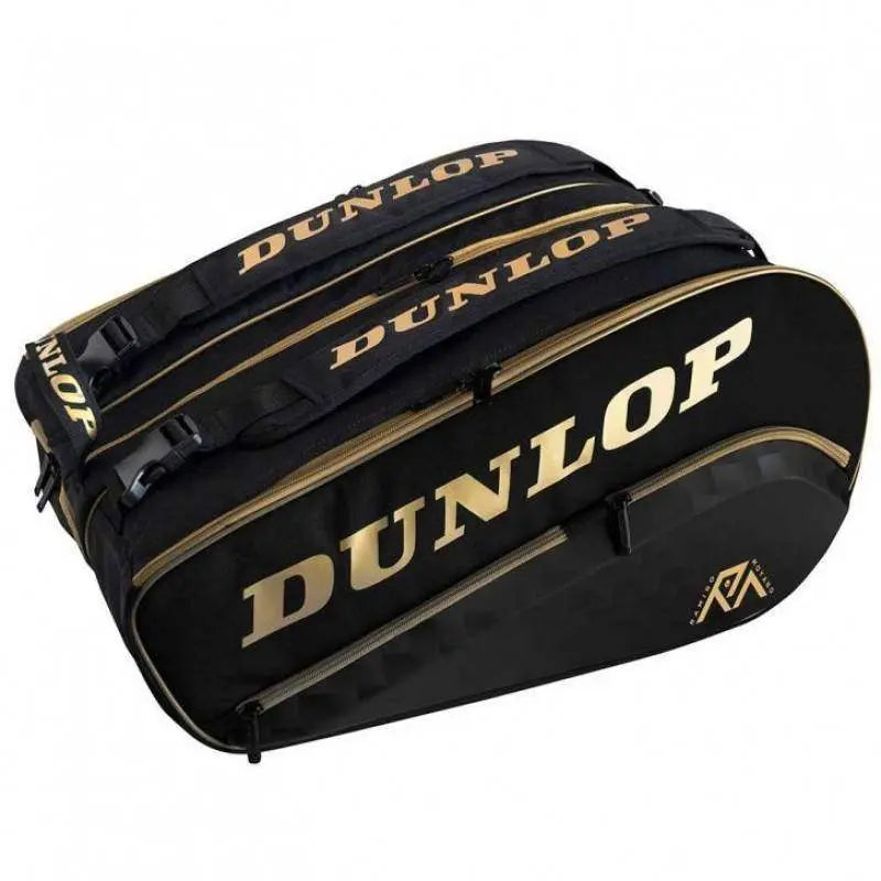 Paletero Dunlop Elite Negro Dorado Pádel Elite