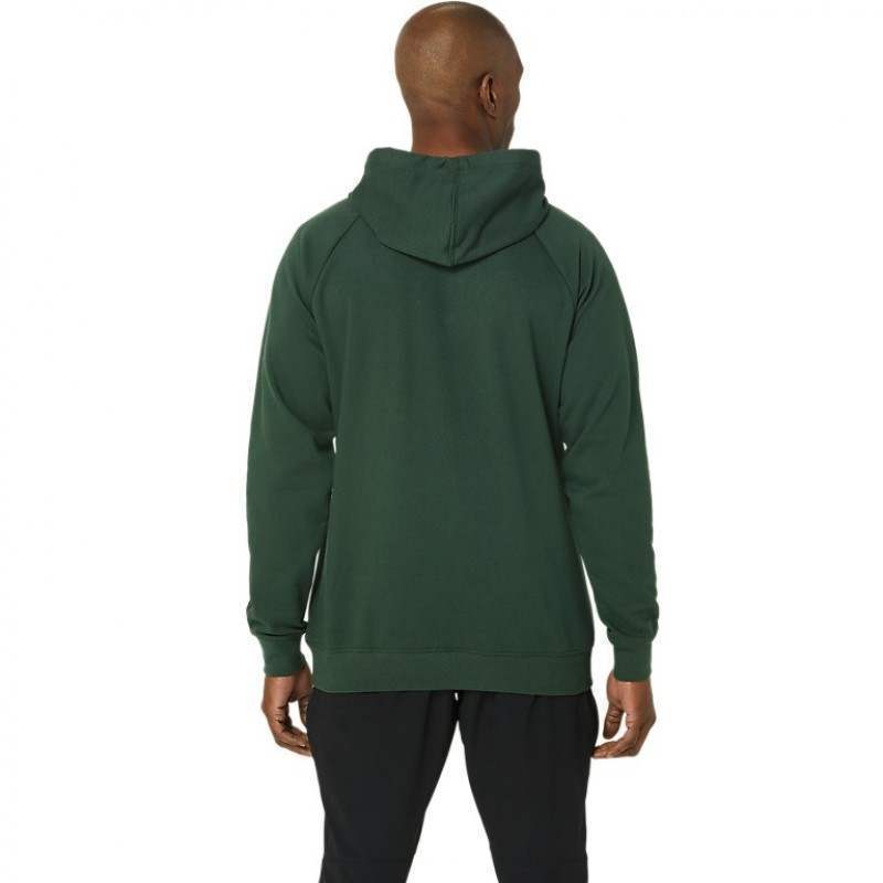 Sudadera Asics Big Verde Bosque Negro Pádel Élite