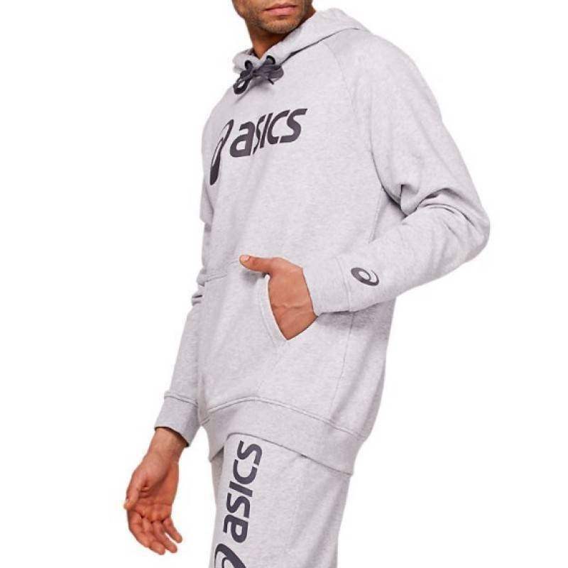 Sudadera Asics Logo Grande Gris Claro Gris Oscuro Pádel Élite