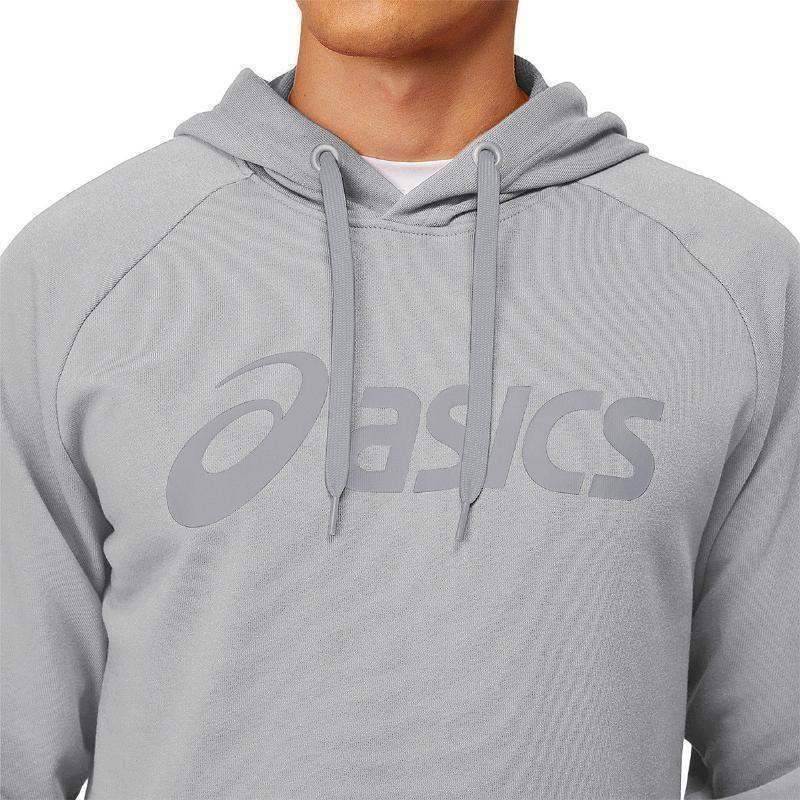 Sudadera Asics Performance Logo Grande Gris Claro Pádel Élite